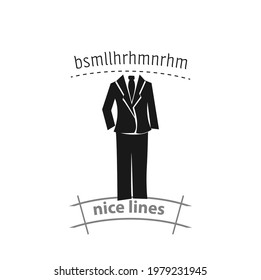 icono del vector simple traje de boda. icono aislado de traje de boda