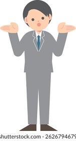 A man in a suit tilting his head