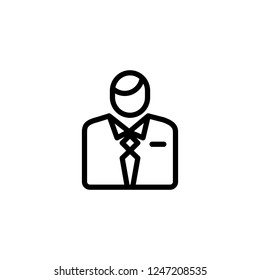 Man in suit vector icon