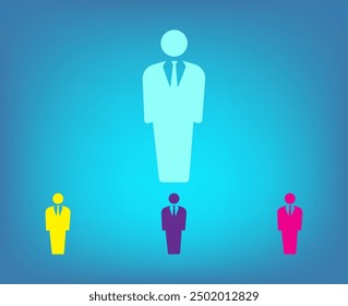 The man in a suit vector icon