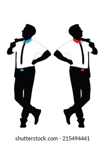 man in suit vector illustration