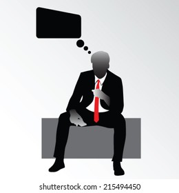 man in suit vector illustration