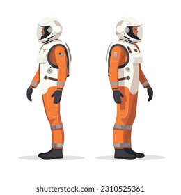 Man in a suit wearing space helmet vector isolated