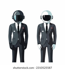 Man in a suit wearing space helmet vector isolated