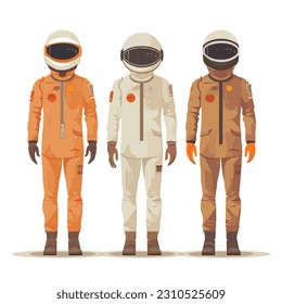 Man in a suit wearing space helmet vector isolated