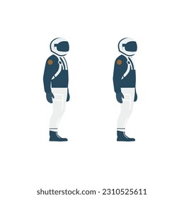 Man in a suit wearing space helmet vector isolated