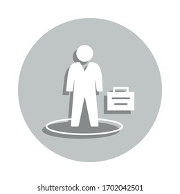 man, suitcase badge icon. Simple glyph, flat vector of Business icons for ui and ux, website or mobile application