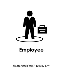 man, suitcase icon. Element of business icon with description. Glyph icon for website design and development, app development. Premium icon