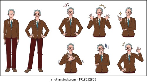 man in suits in various poses