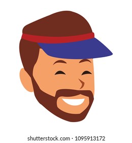 Man with summer hat
