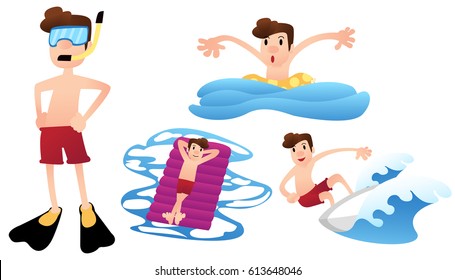 man in summer season