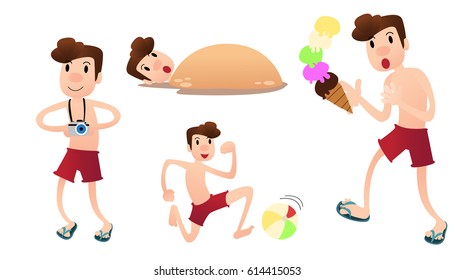 man in summer season