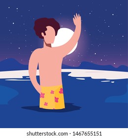 man summer time vacations design