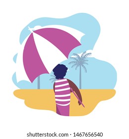 man summer time vacations design