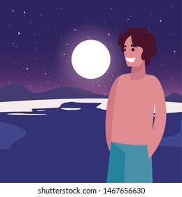 man summer time vacations design