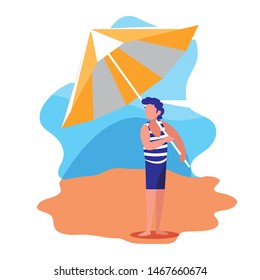 man summer time vacations design