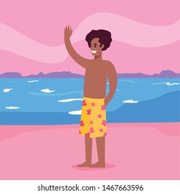 man summer time vacations design