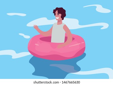 man summer time vacations design