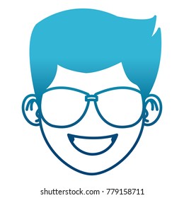 Man with sunglasses face