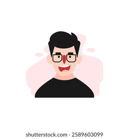 man with sunglasses illustration element design