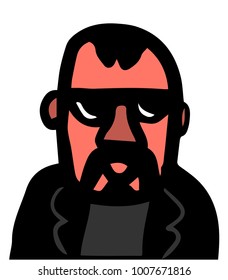 man with sunglasses and mustache