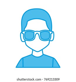 Man with sunglasses profile