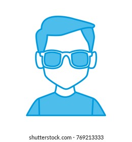 Man with sunglasses profile