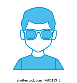 Man with sunglasses profile