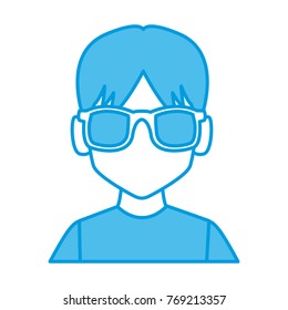 Man with sunglasses profile