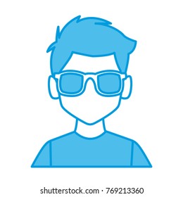 Man with sunglasses profile