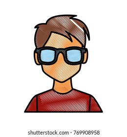 Man with sunglasses profile