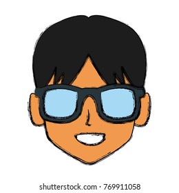 Man with sunglasses profile