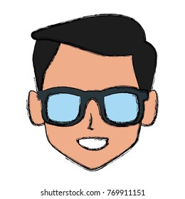 Man with sunglasses profile