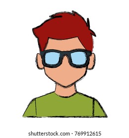 Man with sunglasses profile