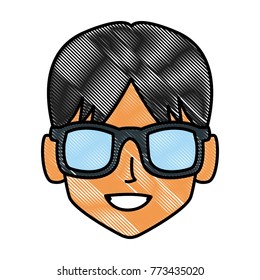 Man with sunglasses profile