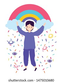 Man supporting lgtbi march design