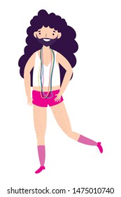 Man supporting lgtbi march design vector illustration