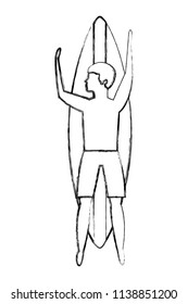 man in surfboard avatar character