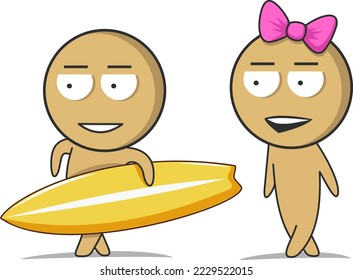 Man with surfboard. Surfer on the beach.