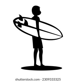 man surfing logo design template 