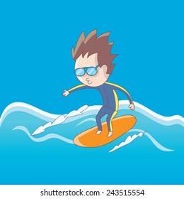 Man surfing on a surfboard