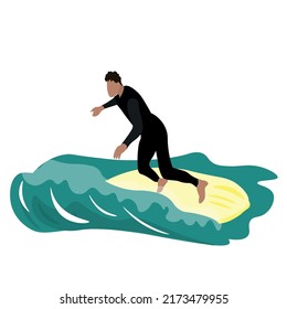 Man surfing at sea resort