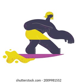 Man surfing surfboard wave active recreation sea