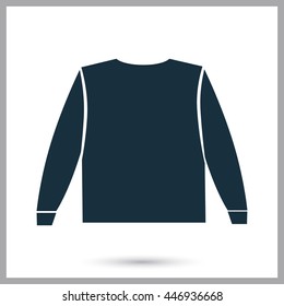 Man sweater icon on the background