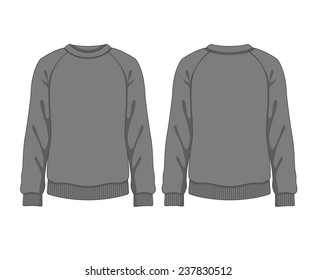 Man sweatshirt. Vector template