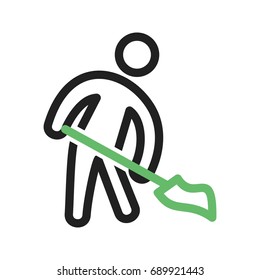 Man Sweeping Floor