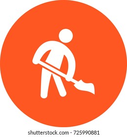 Man Sweeping Floor