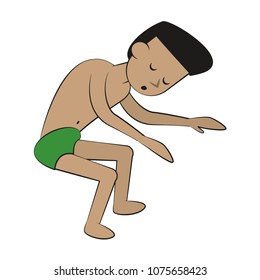 Man with swim suit Water sport