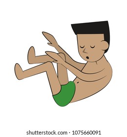 Man with swim suit Water sport