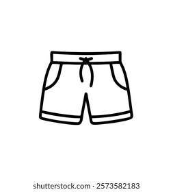 A Man swim trunks vector black silhouette